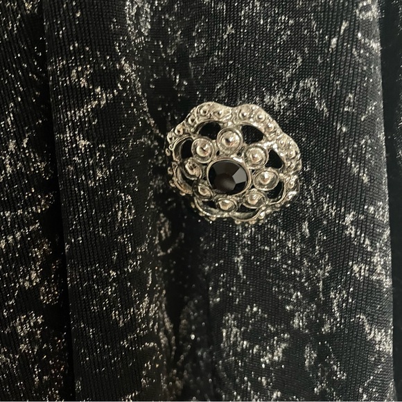 Softwear By Mark Singer Sparkly Stretchy Open Cardigan Sz L - Picture 6 of 8